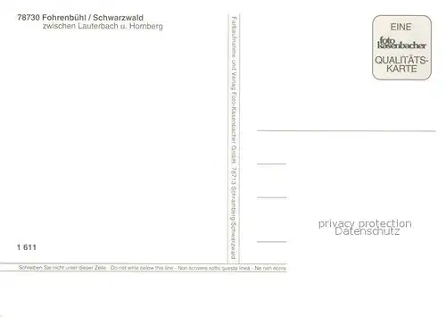 AK / Ansichtskarte Fohrenbuehl  Fohrenbuehl