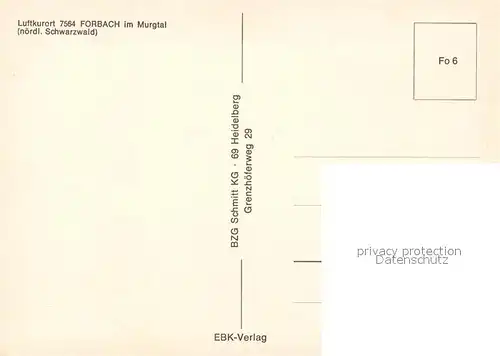AK / Ansichtskarte Forbach_Baden  Forbach_Baden