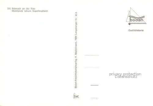 AK / Ansichtskarte Biberach_Riss Marktplatz Biberach Riss