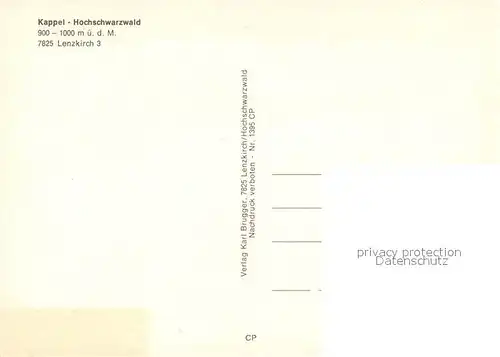 AK / Ansichtskarte Kappel_Lenzkirch  Kappel_Lenzkirch