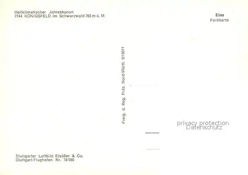 AK / Ansichtskarte Koenigsfeld_Schwarzwald Fliegeraufnahme Koenigsfeld Schwarzwald