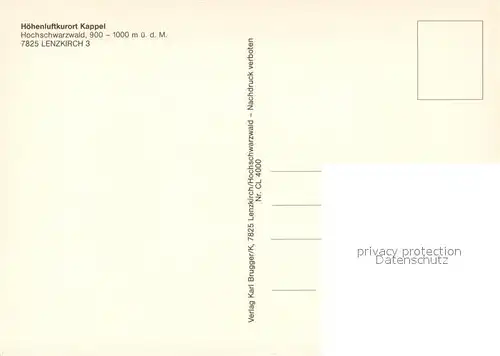 AK / Ansichtskarte Kappel_Lenzkirch  Kappel_Lenzkirch