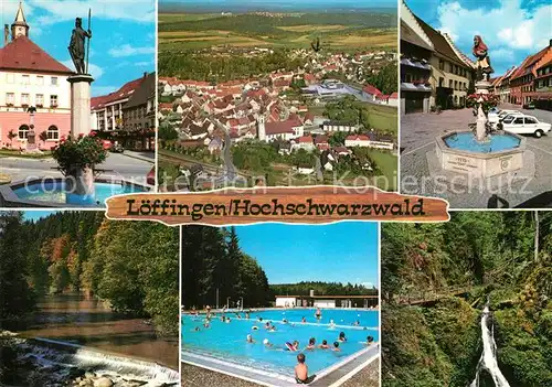 AK / Ansichtskarte Loeffingen Freibad Fliegeraufnahme Brunnen Loeffingen