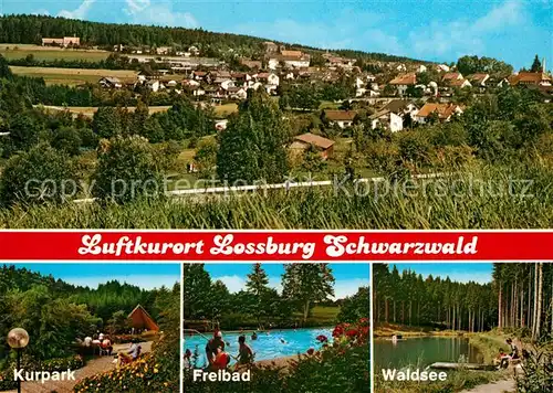 AK / Ansichtskarte Lossburg Kurpark Freibad Waldsee Lossburg