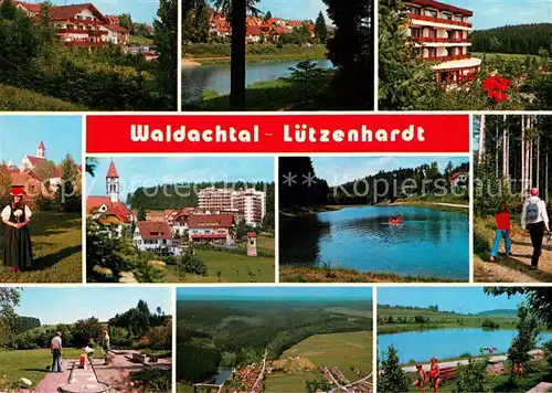 AK / Ansichtskarte Luetzenhardt Tracht Minigolf Fliegeraufnahme Luetzenhardt