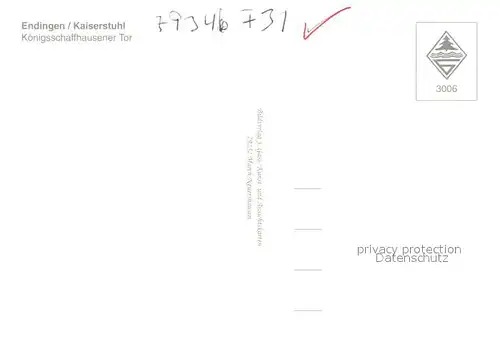 AK / Ansichtskarte Endingen_Kaiserstuhl Koenigsschaffhausener Tor Endingen_Kaiserstuhl