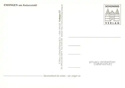 AK / Ansichtskarte Endingen_Kaiserstuhl Detail Koenigsschaffhausener Tor Rathaus Marktplatz Panorama Endingen_Kaiserstuhl