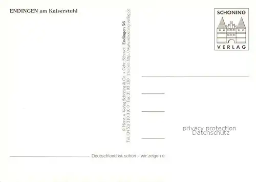 AK / Ansichtskarte Endingen_Kaiserstuhl St Peter Kirche Lindenplatz Marktplatz Wegweiser Marienbrunnen Endingen_Kaiserstuhl