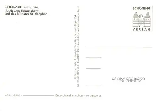 AK / Ansichtskarte Breisach_Rhein Stephansmuenster Rheinpartie Breisach Rhein