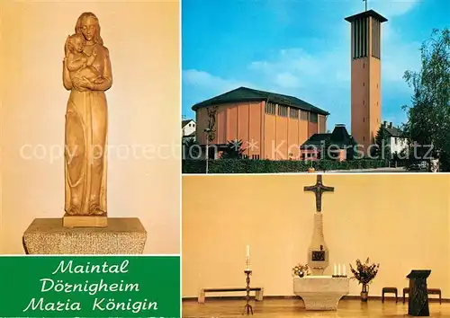 AK / Ansichtskarte Doernigheim Marienfigur Kirche Altar Doernigheim