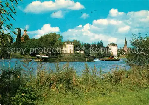 AK / Ansichtskarte Hanau_Main Mainpartie am Schloss Philippsruhe Hanau_Main