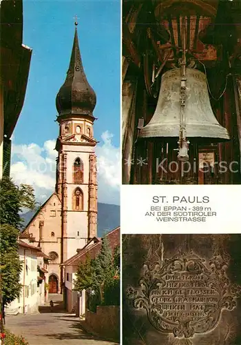 AK / Ansichtskarte Eppan_Suedtirol St Pauls Kirche Glockenturm Eppan Suedtirol