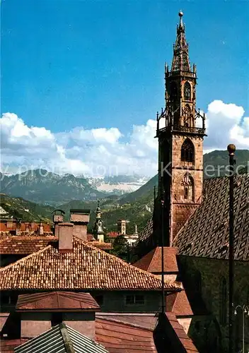 AK / Ansichtskarte Bolzano Pfarrkirche mit Rosengarten Bolzano