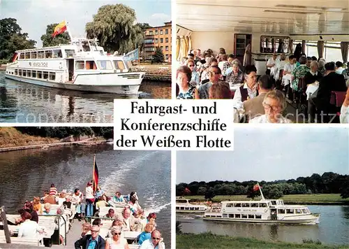 AK / Ansichtskarte Muelheim_Ruhr Fahrgastschiffe der Weissen Flotte Details Muelheim Ruhr