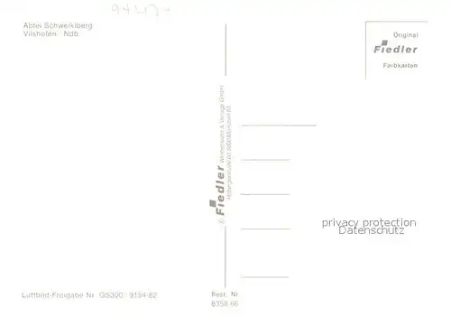 AK / Ansichtskarte Vilshofen_Donau Fliegeraufnahme mit Abtei Schweikiberg Vilshofen Donau