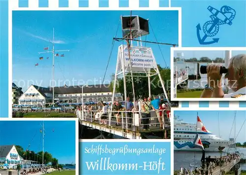 AK / Ansichtskarte Wedel_Pinneberg Willkomm Hoeft Schiffsbegruessung Kreuzfahrschiff Wedel Pinneberg