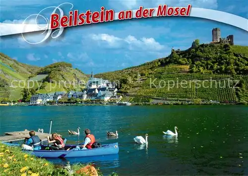 AK / Ansichtskarte Beilstein_Mosel Teilansicht mit Schloss Beilstein_Mosel