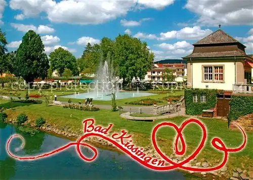 AK / Ansichtskarte Bad_Kissingen Rosengarten Wasserspiele Bad_Kissingen