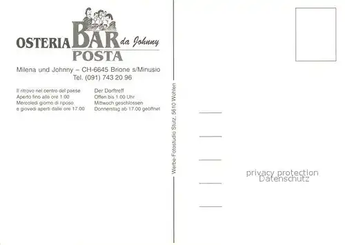 AK / Ansichtskarte Brione Osteria Bar Posta Brione