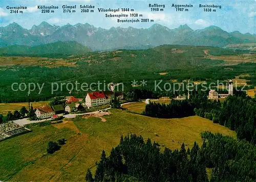 AK / Ansichtskarte Hohenpeissenberg Fliegeraufnahme Panorama Hohenpeissenberg