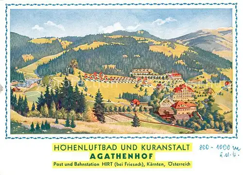 AK / Ansichtskarte Kaernten Post Bahnstation Hirt Agathenhof Kaernten
