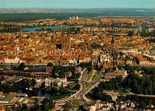 AK / Ansichtskarte Luebeck Fliegeraufnahme Luebeck