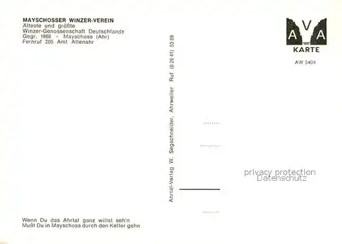AK / Ansichtskarte Altenahr Mayschosser Weinkeller Altenahr