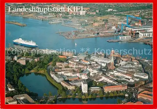 AK / Ansichtskarte Kiel Altstadt Hafen Landeshauptstadt Fliegeraufnahme Kiel