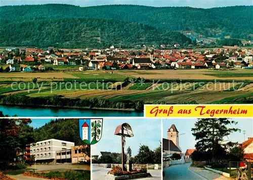 AK / Ansichtskarte Tegernheim Panorama Denkmal Ortsmotiv mit Kirche Tegernheim