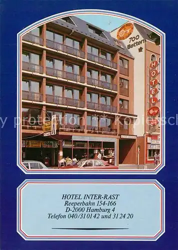 AK / Ansichtskarte Hamburg Hotel Interrast Reeperbahn Hamburg