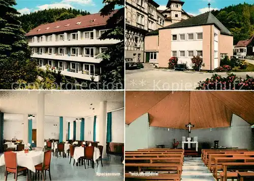 AK / Ansichtskarte Bad_Lauterberg Kneipp Sanatorium St Bennostift Speiseraum Hauskapelle Bad_Lauterberg