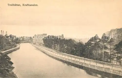 AK / Ansichtskarte Trollhaettan Kraftkanalen Trollhaettan