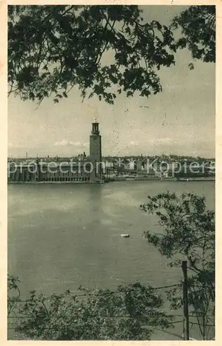 AK / Ansichtskarte Stockholm Stadshuset utsikt fran Soeder Stockholm