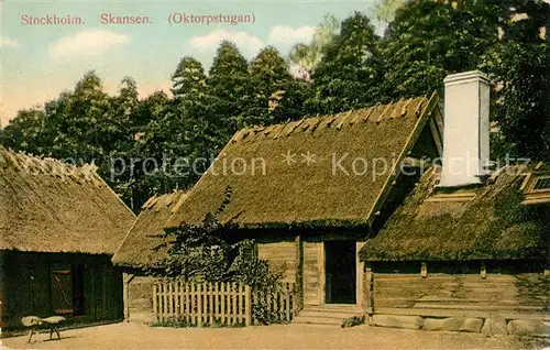 AK / Ansichtskarte Stockholm Skansen Oktorpstugan Stockholm