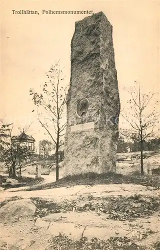 AK / Ansichtskarte Trollhaettan Polhemsmonumentet Trollhaettan