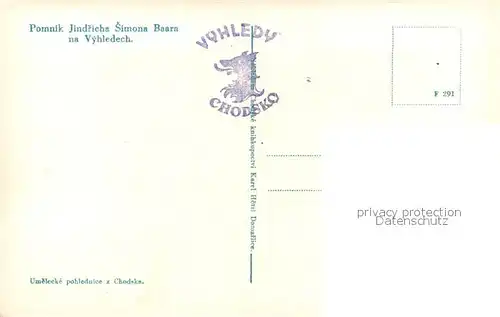 AK / Ansichtskarte Chodsko Pomnik Chodsko