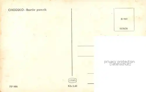 AK / Ansichtskarte Chodsko Baaruv pomnik Chodsko