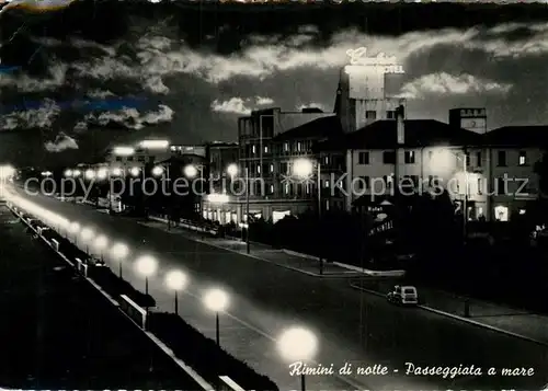 AK / Ansichtskarte Rimini di notte Passeggiata a mare Rimini