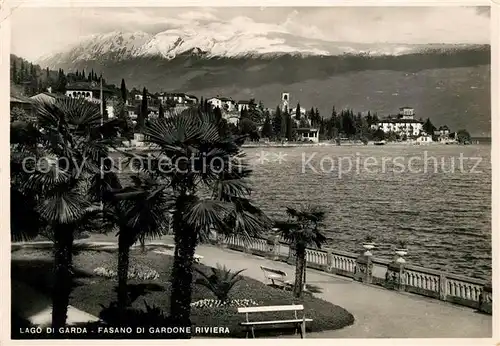 AK / Ansichtskarte Fasano_di_Gardone Uferpromenade am Gardasee Fasano_di_Gardone