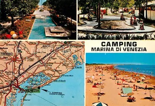 AK / Ansichtskarte Punta_Sabbioni Camping Marina di Venezia Spiaggia Landkarte Punta Sabbioni