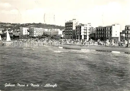 AK / Ansichtskarte Gabicce_Mare e Monte Alberghi e spiaggia Gabicce Mare