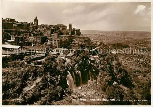 AK / Ansichtskarte Tivoli Panorama della citta con vista delle cascatelli Tivoli