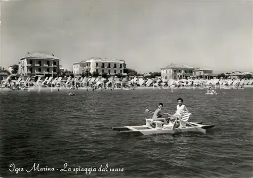 AK / Ansichtskarte Igea_Marina La spiaggia dal mare Tretboot Igea Marina