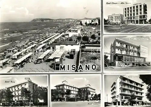 AK / Ansichtskarte Misano_Adriatico Panorama Spiaggia Hotel Misano Adriatico