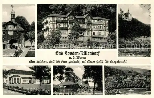 AK / Ansichtskarte Bad_Sooden Allendorf Altes Tor Schloss Rothestein Gradierwerk Bad_Sooden Allendorf