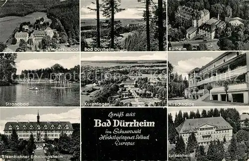 AK / Ansichtskarte Bad_Duerrheim Luisenheim Eisenbahner Erholungsheim Hirschhalde Bad_Duerrheim