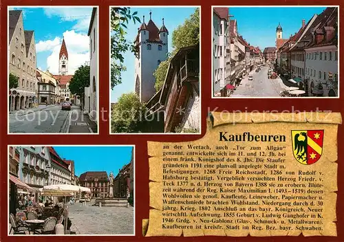 AK / Ansichtskarte Kaufbeuren St. Martinskirche Kaiser Max Strasse Rathaus  Kaufbeuren