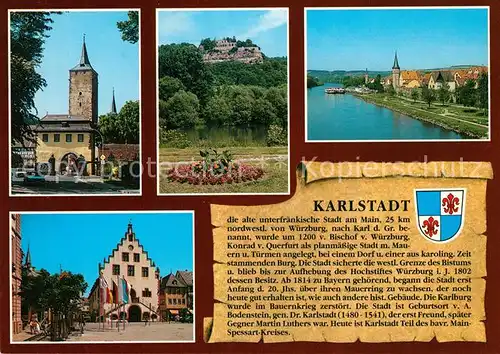 AK / Ansichtskarte Karlstadt_Main Burgruine Karlstadt_Main