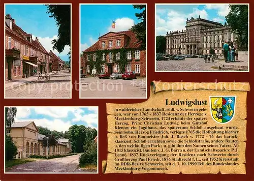 AK / Ansichtskarte Ludwigslust Schlossstrasse Rathaus Marstall Ludwigslust