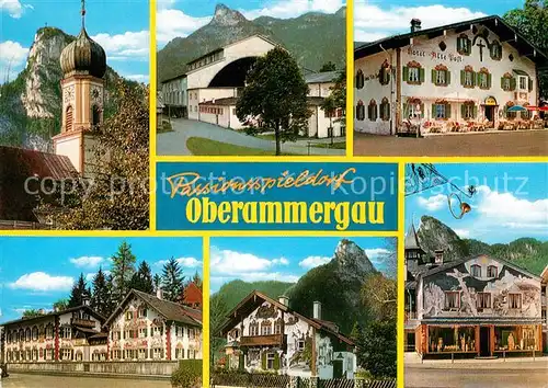 AK / Ansichtskarte Oberammergau Hotel Alte Post Kirche  Oberammergau